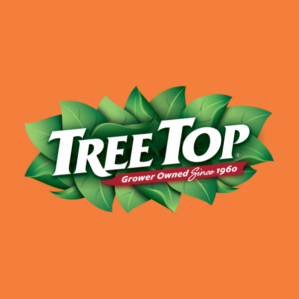 Tree Top logo on orange background